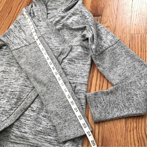 Athleta Gray Blissful Hooded Open Front wrap Sweater Cardigan - Picture 11 of 16